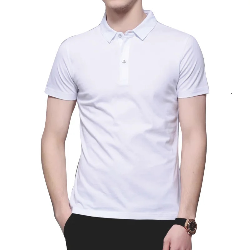 Summer Solid Color Outdoor Casual Lapel Short-sleeve Daily Business Short-sleeve Tops Unisex Polo Shirts 250224
