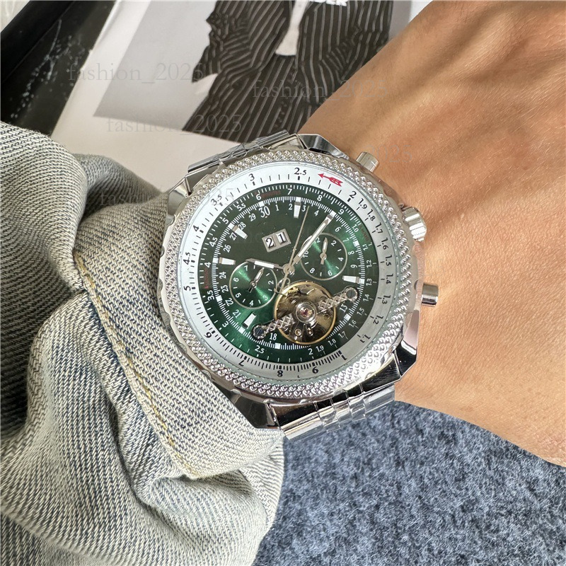 Breigtling Watch Automatic Mechanical Wrist Designer Centennial Home Tourbillon Fully Automatic Mechanical Wristwatch Montre De Luxe c08
