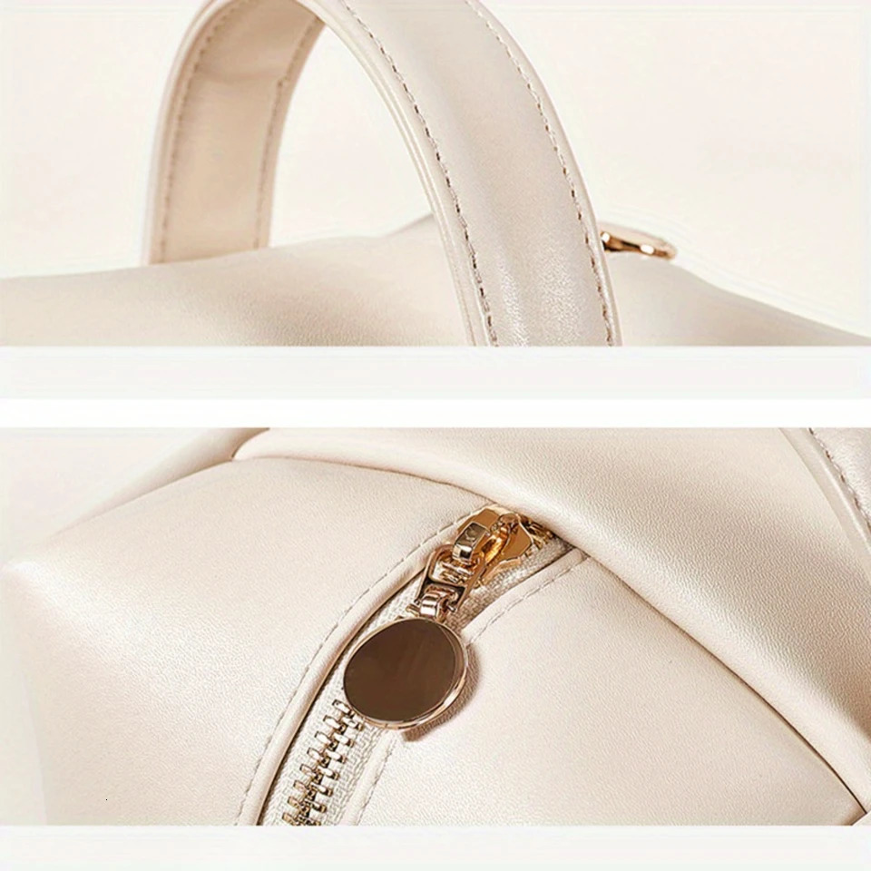 Ship from US Mini Trendy Solid Color Cosmetic Bag Portable Zipper Toiletry Organizer Perfect Travel Skincare 250227FBB