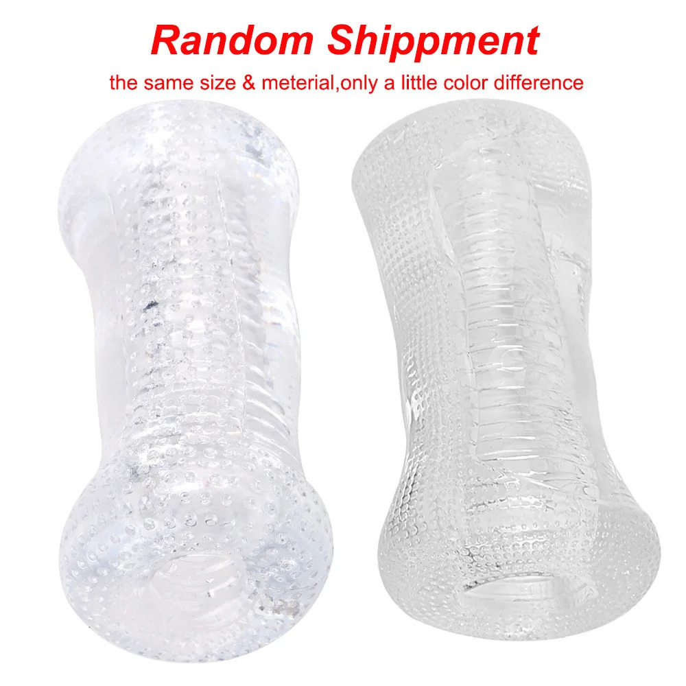 13cm Transparent Vaginal Sex Toy for Men 18 Plus Male Masturbator Realistic Vagina Real Pussy Penis Enlargement Exerciser Erotic 250227