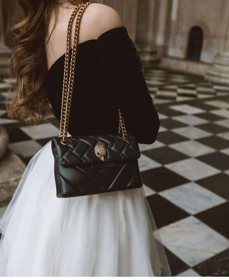 Kurt Giegers Bag silver bag Soft Leather Handbags Black Wallet Gold Chainskurt greiger bag Handbag Designer Purses Ladies Clutch Wallet Hawk Bags