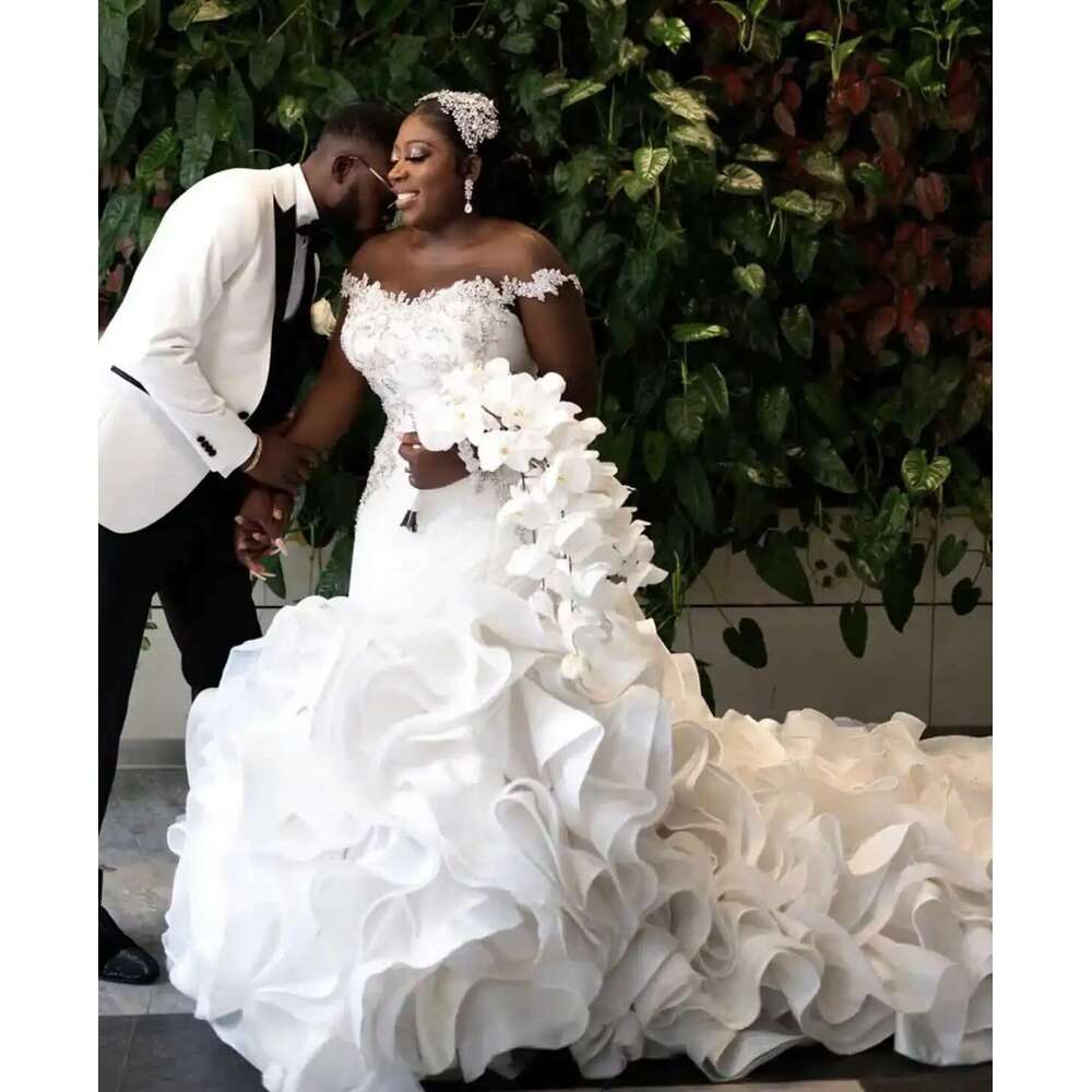 Classic Mermaid Wedding Dresses, Pleated Lace, Backless Zipper, Court Dress, Sweetheart Appliques, Bridal Custom Made