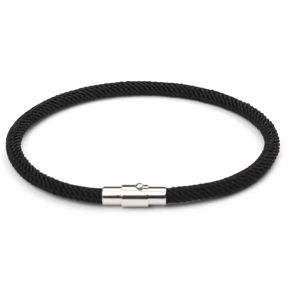 Summer Style Macaron Color Rope Leather Bracelet Men Women Magnetic Clasp for r Bracelets Bangles Pulseiras SL006 W250227