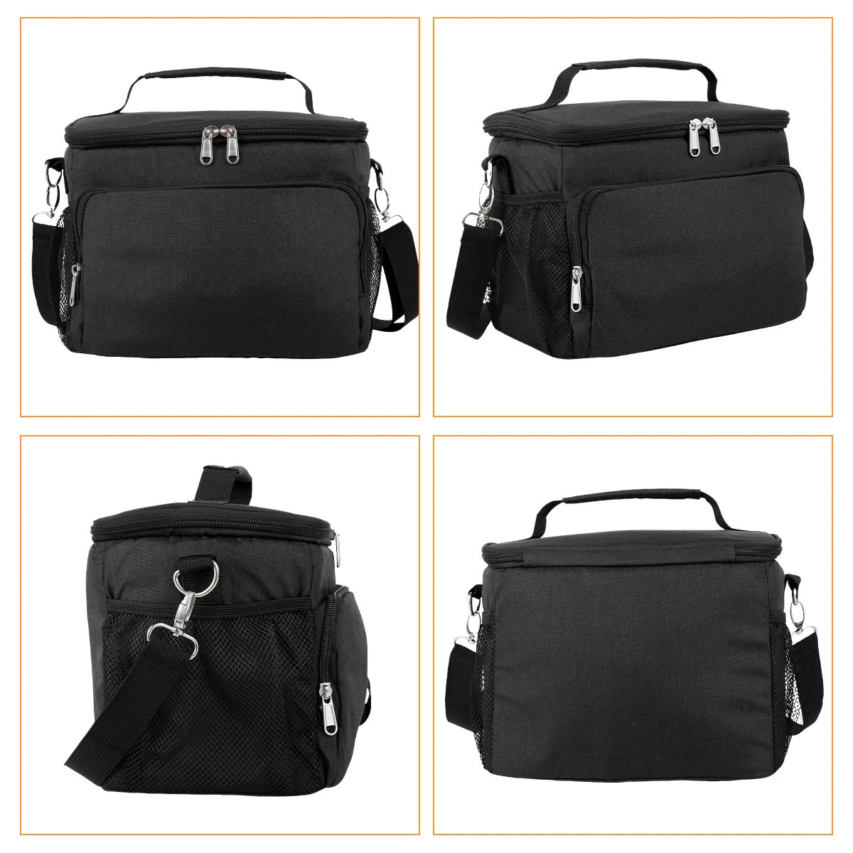 Ship from US Insulated lunch bag large capacity cooler bento student handbag leak proof organizer 250227FBB