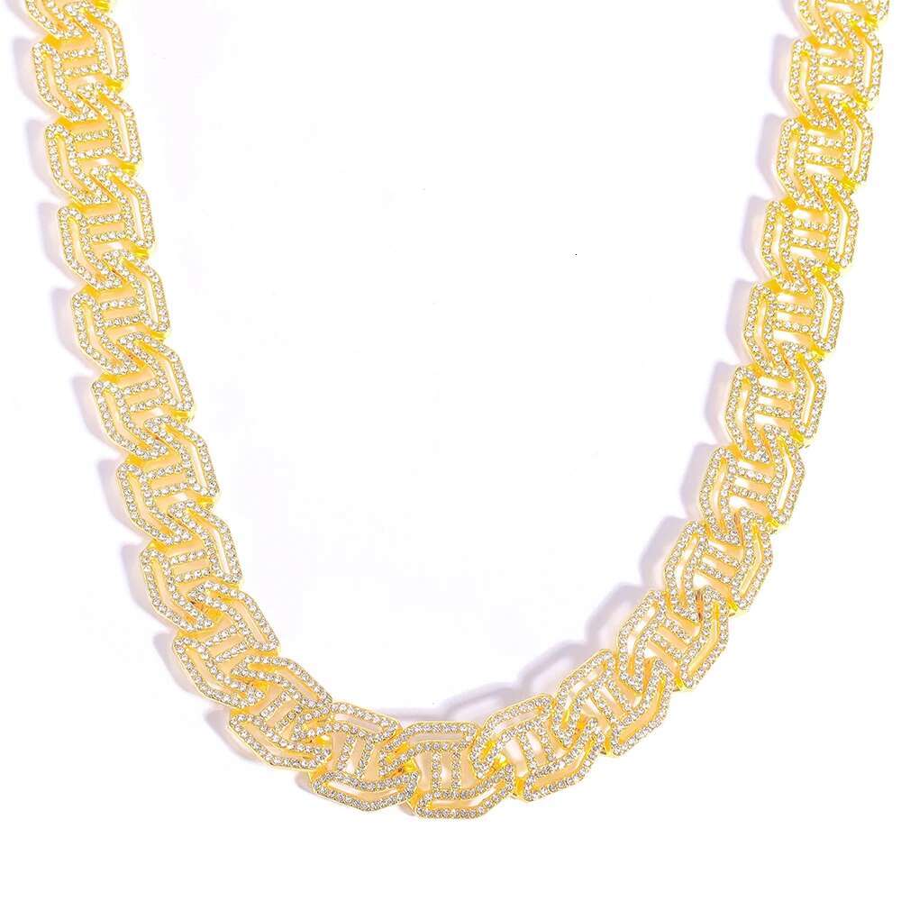 New 16mm ice out of Cuba chain charm hip-hop jewelry necklace bracelet free distribution.