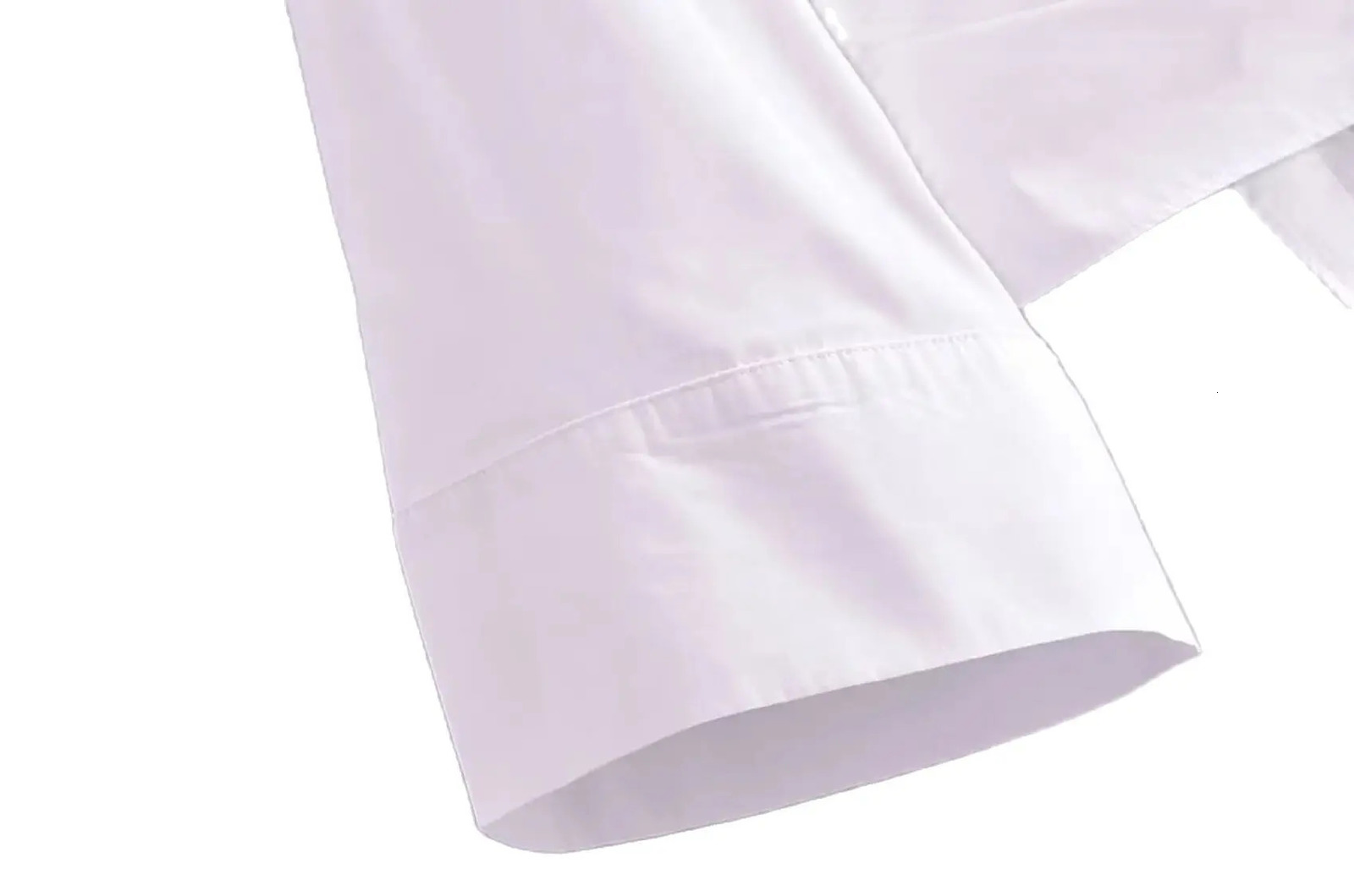 Summer Fashionable Womens Fashion Avant-garde Slim Fit n Feel Double breasted Poplin Shirt 250226