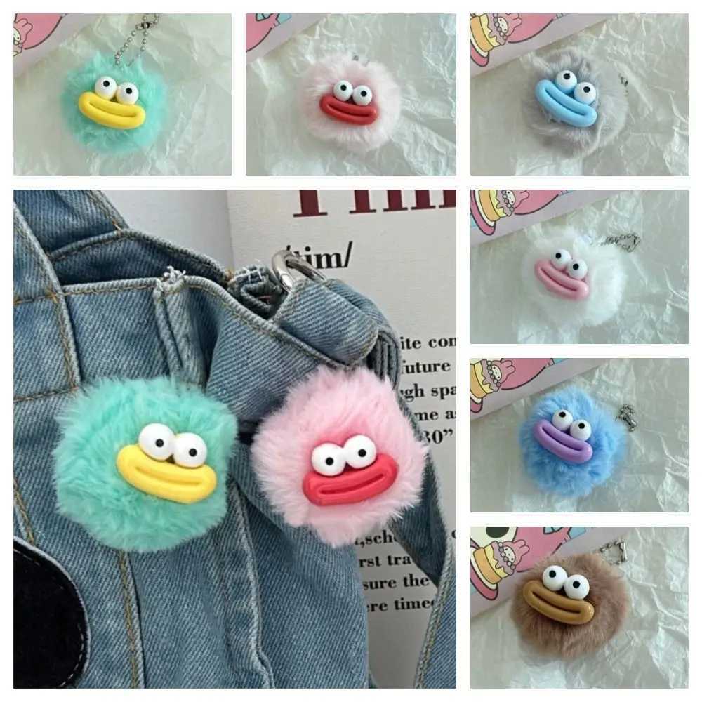 Funny Clown Keychain Sausage Keyring Big Mouth Plushies Mini Plush Stuffed Fluffy Kaii Bag Pendant Free shipping