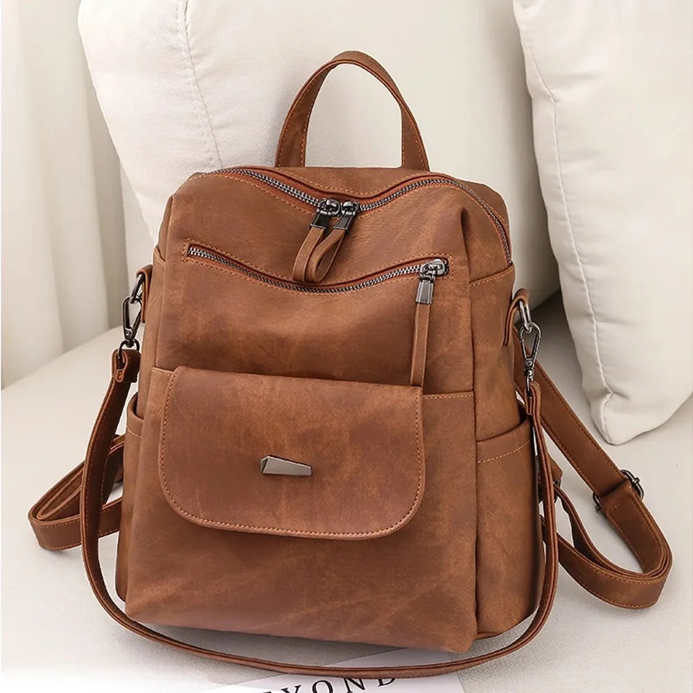 Ship from US Women BackpackLarge capacity Multifunction Secure rear zipper nperfect for work college business or everyday use 250227FBB