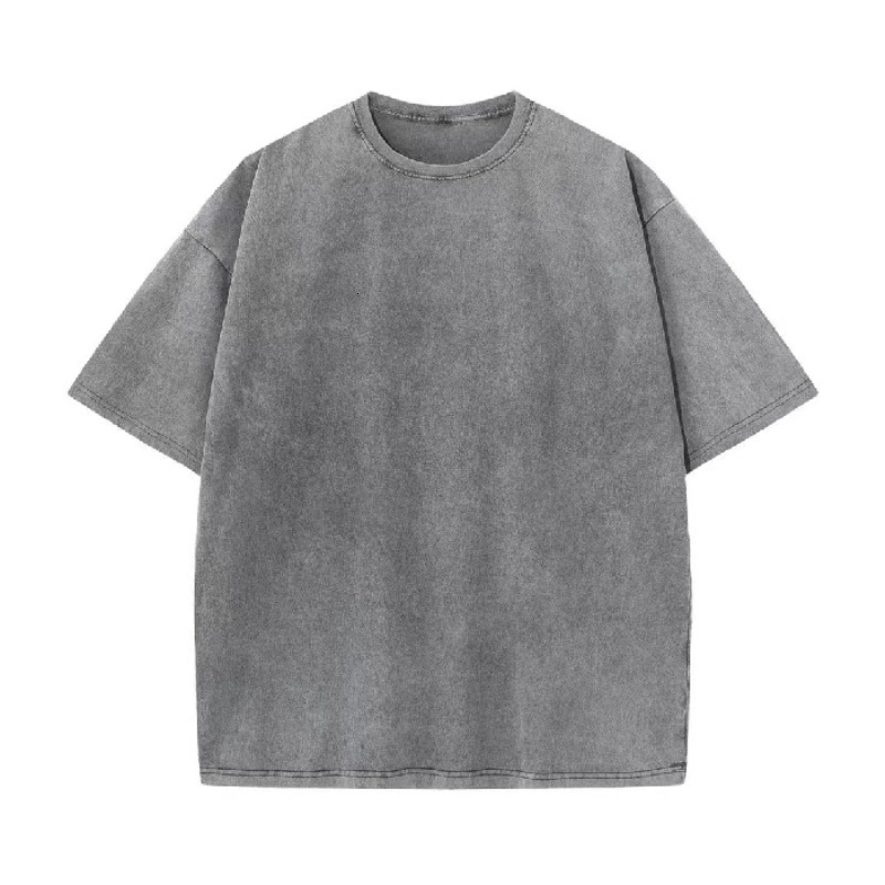 Designer 240g Stir Fried Snowflake Washed Old Men's And Women's T-shirts, Oversized Fashion Brand With Loose Short Sleeves For Summer