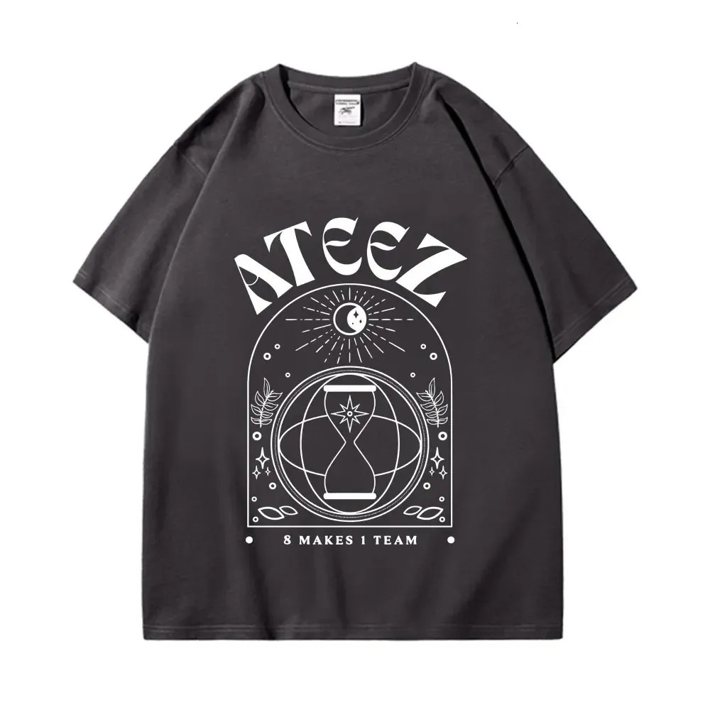 Limited Edition Ateez Graphic T Shirts Fashion Hip Hop Vintage Short Sleeve Tshirt Men Women Harajuku Kpop Oversized Tshirts 250226