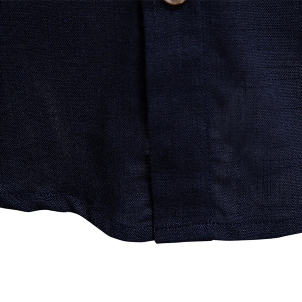 AIOPESON Spring Mens Long-Sleeve Pure Color Linen Shirt For Casual Comfort And Style Breathable Male Shirts 250224