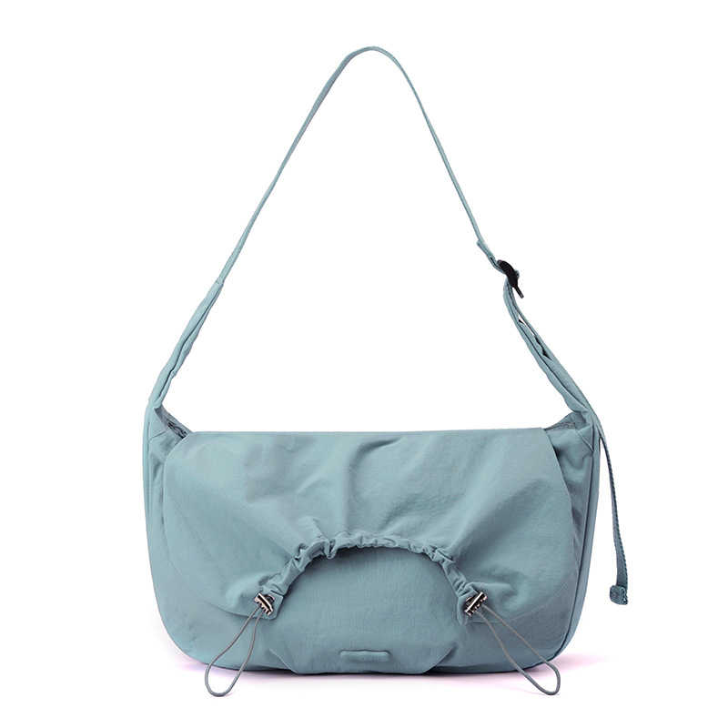 F04 Chic Korean Insulated Casual Woman's Messenger Bag Spacious and Durable Lazy Dumpling Design