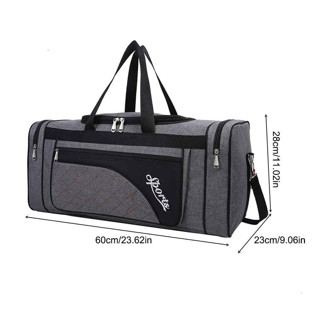 Ship from US Nylon Travel Duffel Bag Large Capacity Handbag Portable Outdoor Gym Luggage Multifunctional Waterproof Sports Fitness Bags 250227FBB