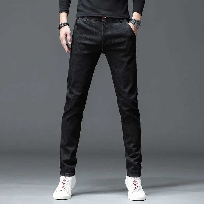 Autumn Mens Slim Jeans Korean Fashion Youth Design Stretch Trousers High Quality Straight Comfortable Casual Denim Pants Male X250227