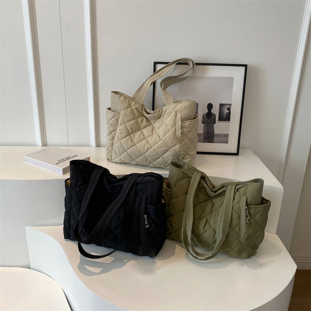 Ship from US Women Padded Hobo Handbag Casual Lightweight Adjustable Strap Top Handle Bag Diamond Quilted Tote Slouchy Travel 250227FBB