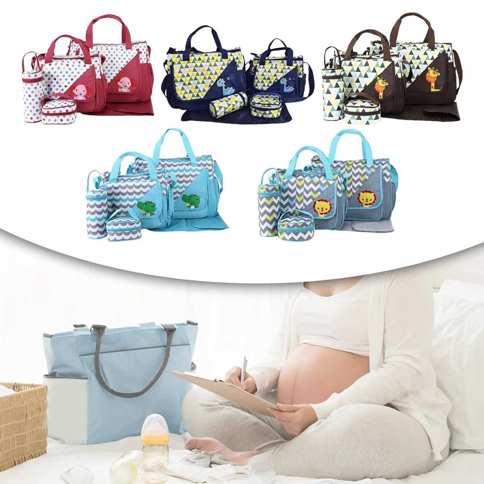Diaper Bags Diaper Bag Set Multifunction with Nappy Changing Tote with Adjustable Shoulder Strap Y250227JZLB