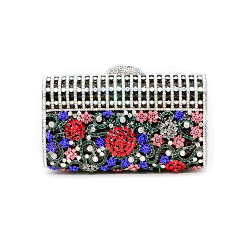 Fashionable Green wer Rhie Metal Women's Vintage Bag Designer Clutch Party HandBag Wedding Purse