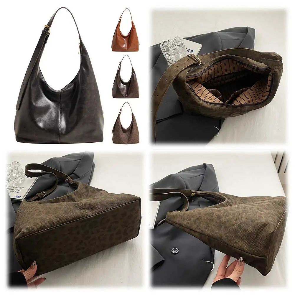 Ship from US Women PU Shoulder Bag Fashion Underarm Adjustable Strap Stylish Single Trendy Tote Handbag Daily Commuting 250227FBB