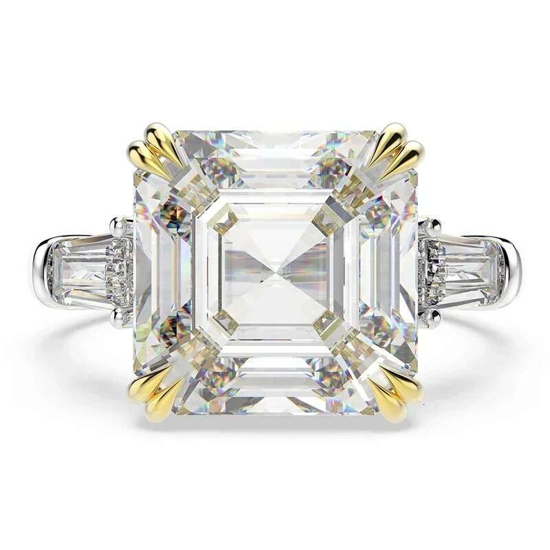 Desire Sterg Sier Created Moissanite Citrine Dias Gemstone Wedding Engagement Ring Fine Jewelry Gift Wholesale