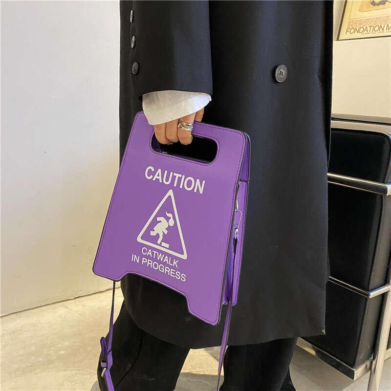 Funny cross for women summer creative parody parking card handbag personality single shoulder bag 2024 new casual versatile fashion clothing