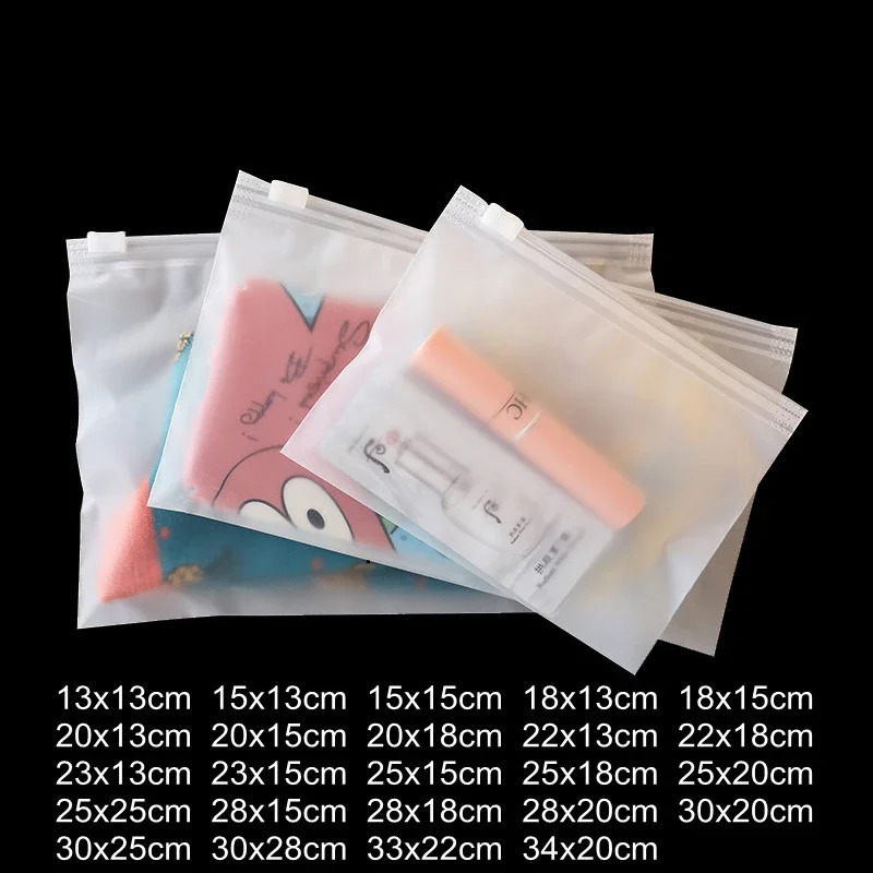 Ship from US 10Pcs 16Wires Frosted Zipper Bag Underwear Panties Socks Packaging Supplies Cosmetic Storage Bags With Air Hole Resealable 250227FBB
