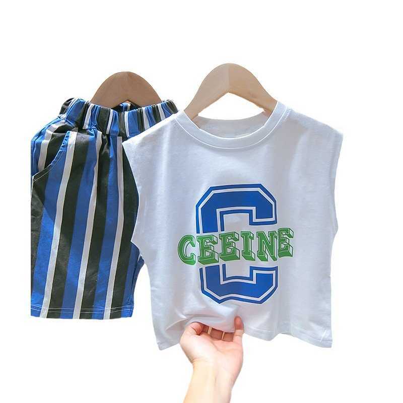 T-shirts Cotton boys cartoon vest summer style sleeveless t-shirt summer girls versatile top childrens camisole cartoon summer outfitY250227UCWE