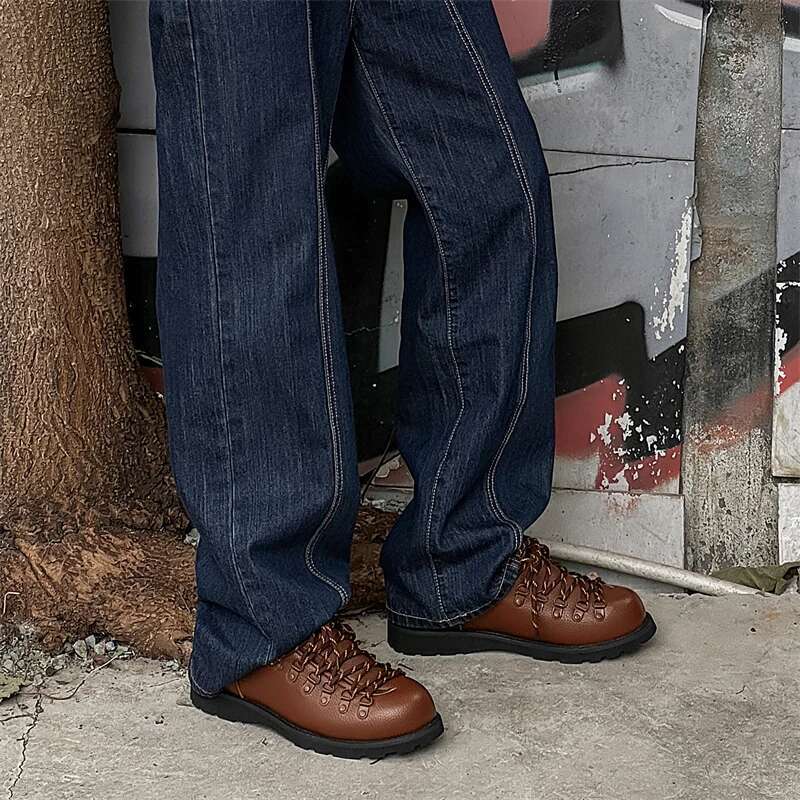 Fall/Winter 2024 New Fashion Personality Quality Men's Casual Shoes Thick Sole Comfortable Simple Waterproof Leather Charm