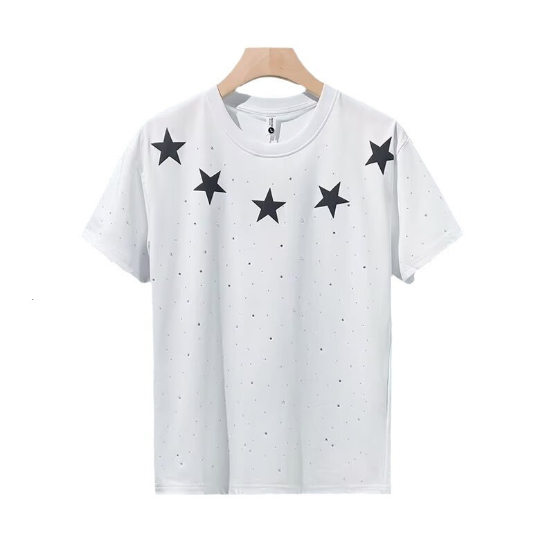 2025 plus men's casual round neck short sleeved digital printed T-shirt