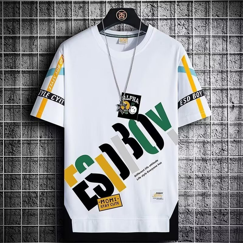 Designer 2025 New Short Sleeved T-shirt For Men, Ins Trendy Hip-hop Style Round Neck Bottom Shirt, Summer Top