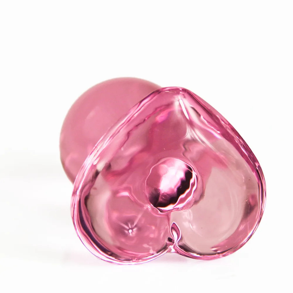 Cute Heart Glass Butt Plug Sex Toy Explore Ball Bullet Ass Masturbation Women Man Gay Stimulate Orgasmic Lesbian Anus Game 250227