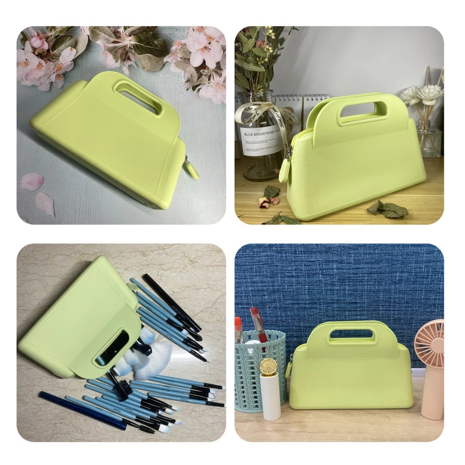 Ship from US 1 silicone makeup bag portable organizer waterproof travel multicolor options 250227FBB