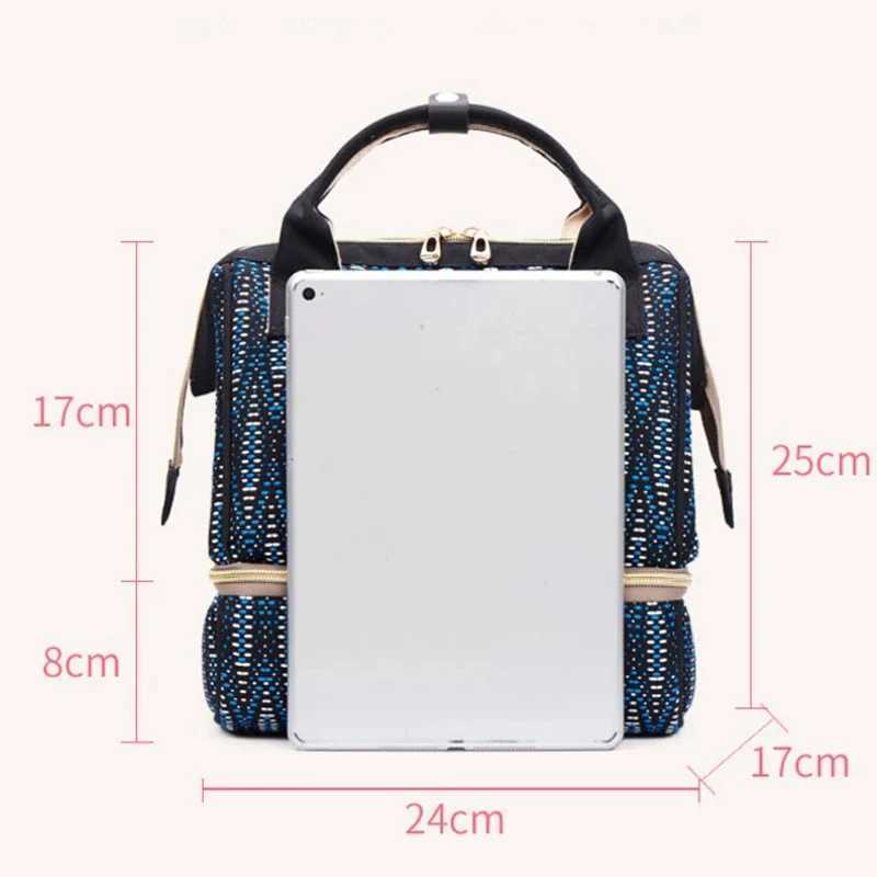 Diaper Bags New multifunctional mother diaper backpack for pregnant women large capacity dry wet separation zipper mother travel pajamas care bag Y250