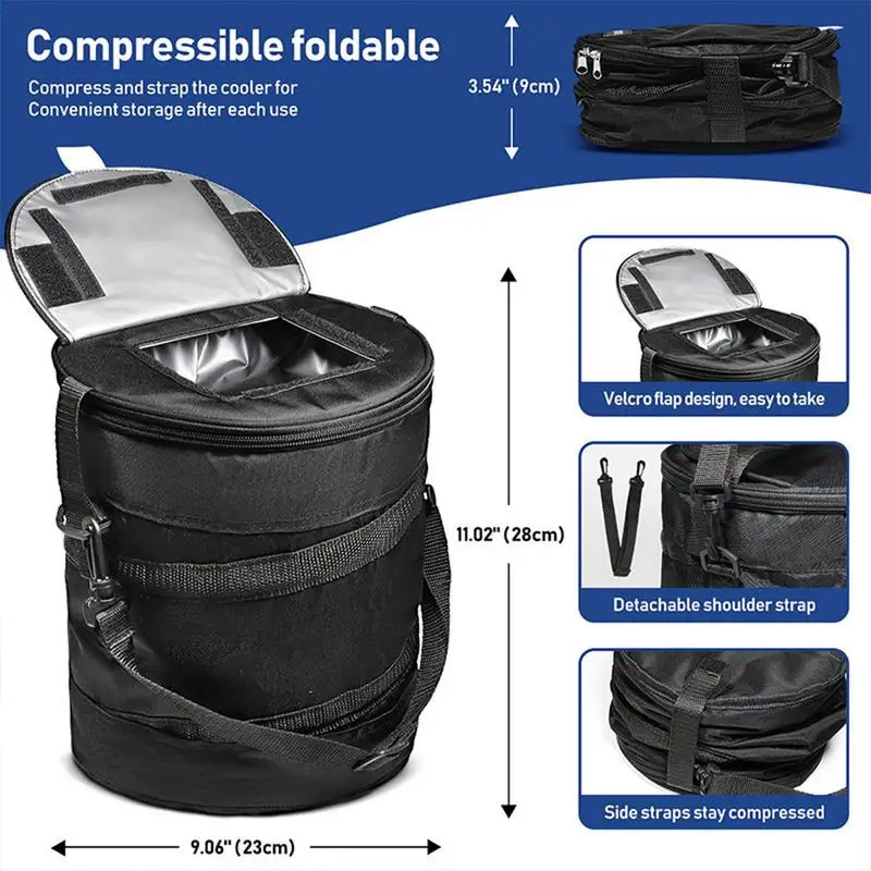 Ship from US Extra Large Travel Lunch Bag Camping Cooler Box Picnic Drink Ice Insulated Cool Food Storage 250227FBB