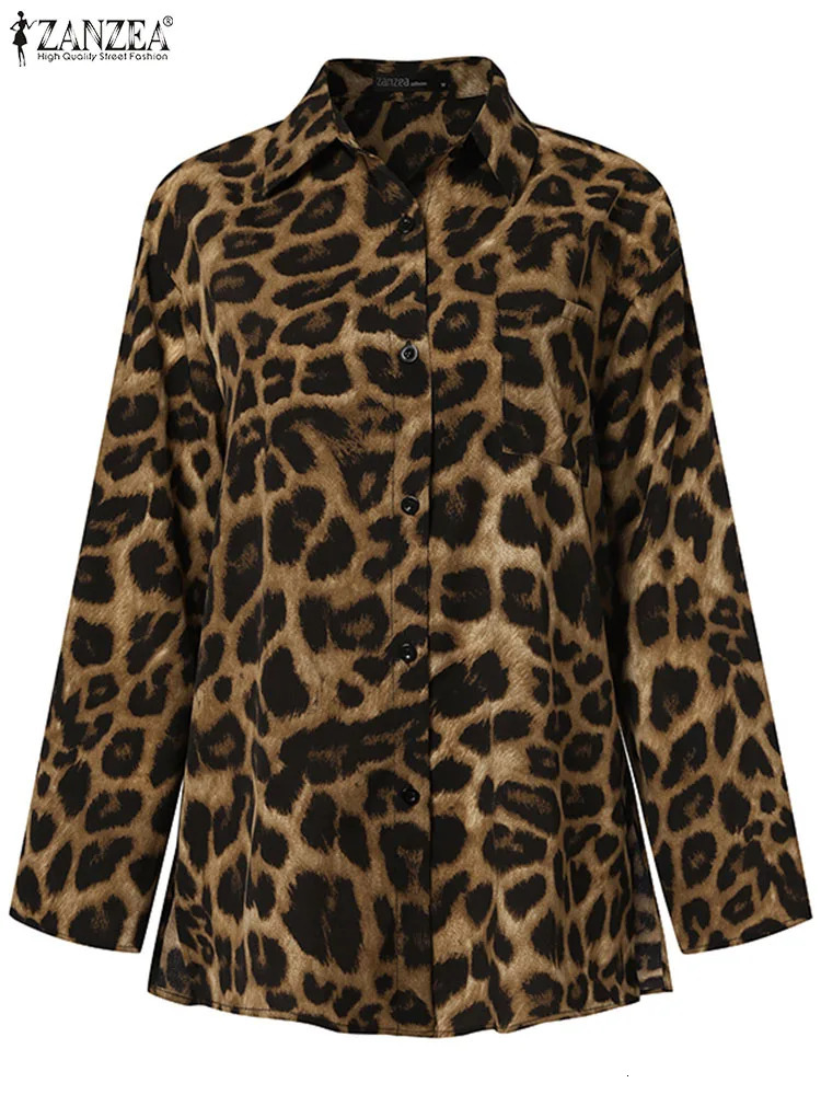 ZANZEA Vintage 2PCS Pant Sets Summer Women Fashion Leopard Printed Casual Loose Tops and Pant Outfits Wide Leg Pant Sets 250226