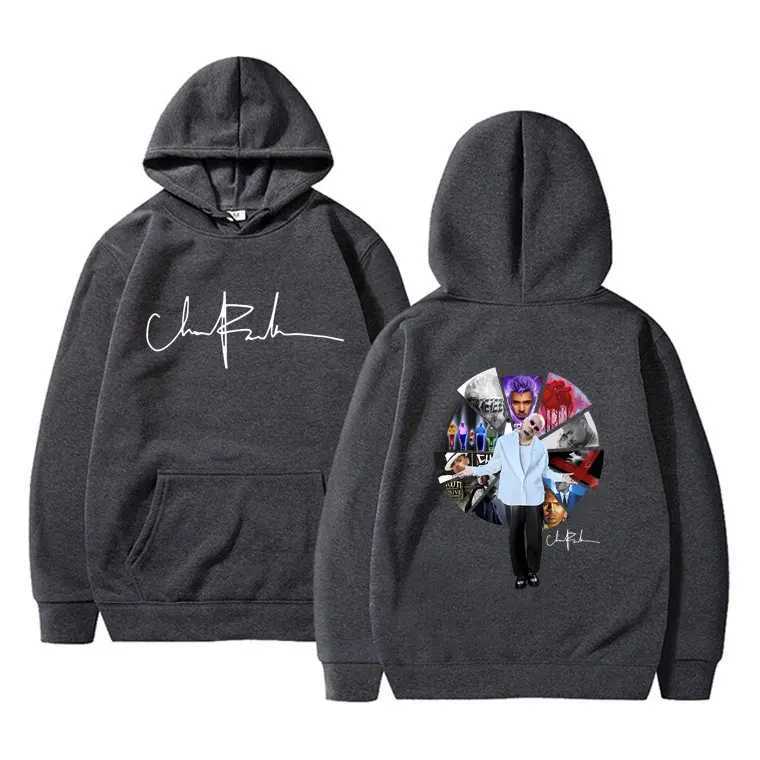 Rapper Chris Brown Music Album Cover Hoodie Unisex Oversized Pullover Male Loose Strtwear Men Women Hip Hop Casual Hoodies X250227