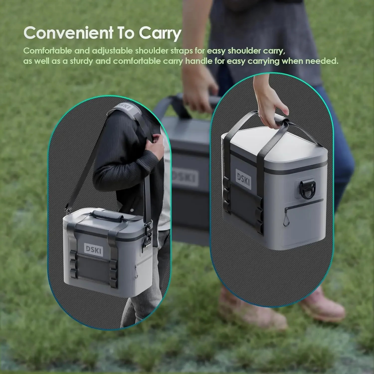 Ship from US Foldable leak proof used as a beach soft surface cooler ice pack camping fishing multi person lunch bag 250227FBB
