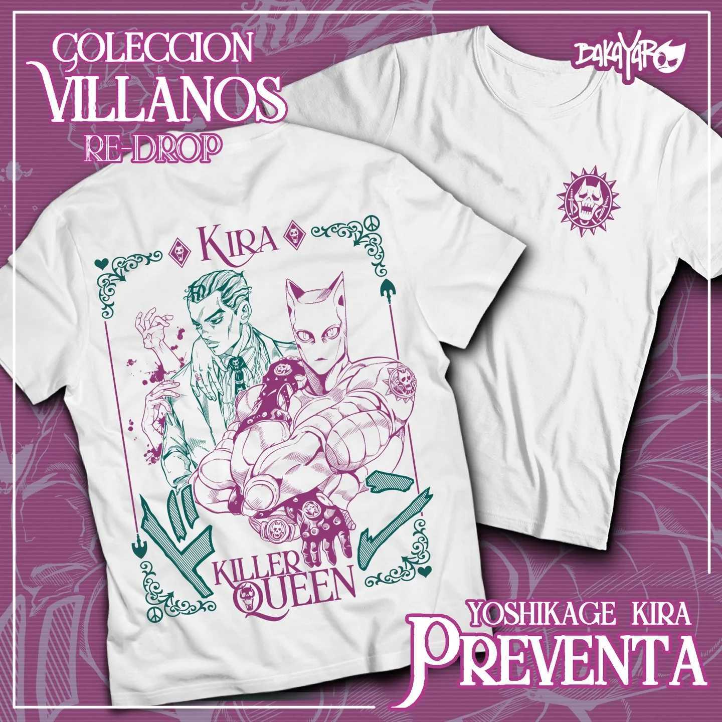 Jojos Bizarre Adventure T-shirt Kira Killer Qun Anime Manga Shirt Soft T All Size X250227