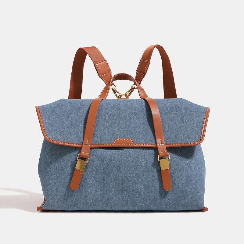 Large Capacity Denim Backpack Bags For Women Designer Handbag And Purse 2024 New In Fashion Briefcase Shoulder Crossbody