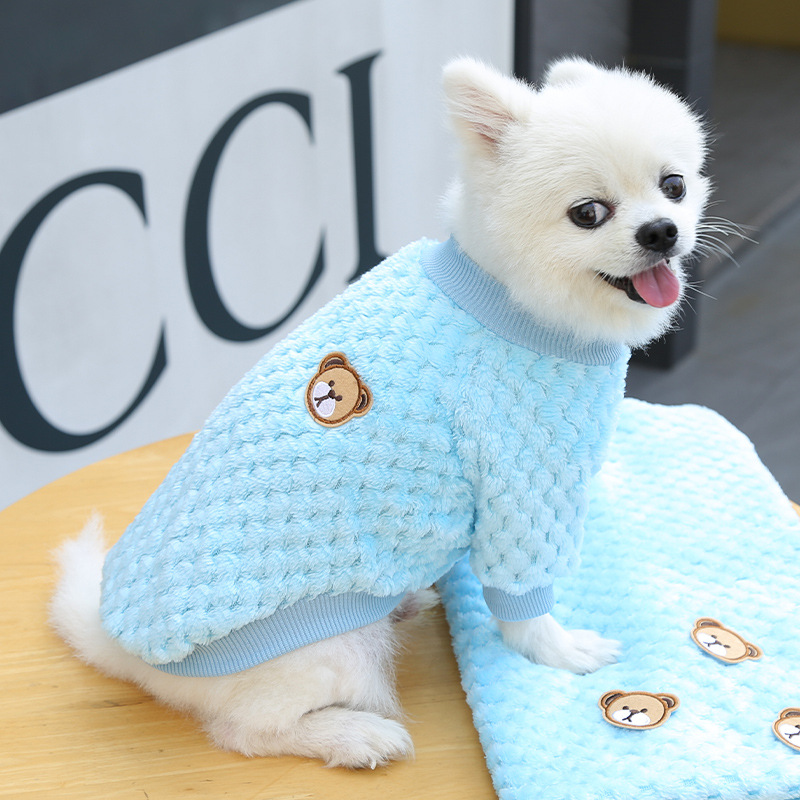 Fall - Winter Pet Supplies: Checkered Two - Legged Fleece Clothes for Small and Large Dogs, as well as Cats