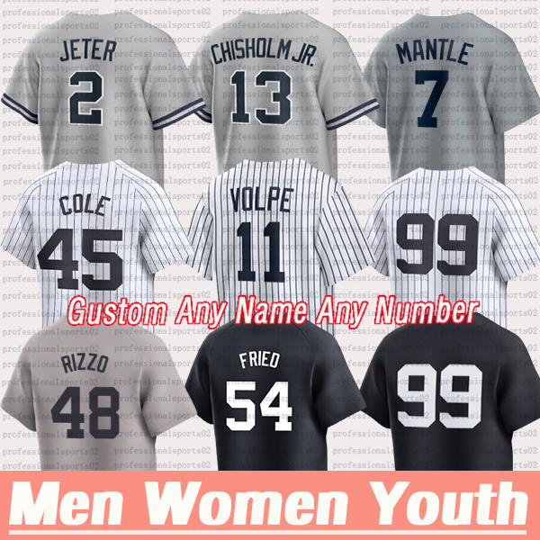#99 Aaron Judge Jersey #13 chisholm Jr Jersey #11 Volpe Jersey #48 Rizzo Giancarlo Stanton Devin Williams Cody Bellinger NY Yankees Jersey Custom City Baseball Jerseys