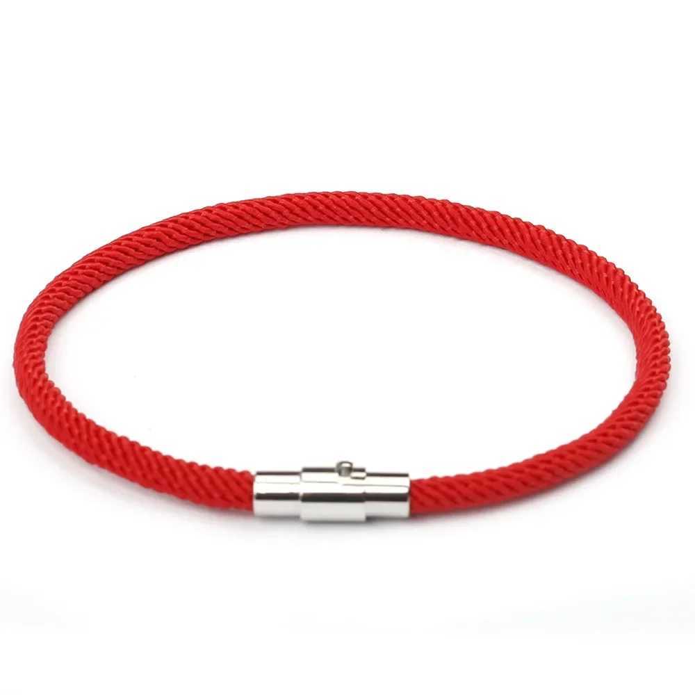 Summer Style Macaron Color Rope Leather Bracelet Men Women Magnetic Clasp for r Bracelets Bangles Pulseiras SL006 W250227