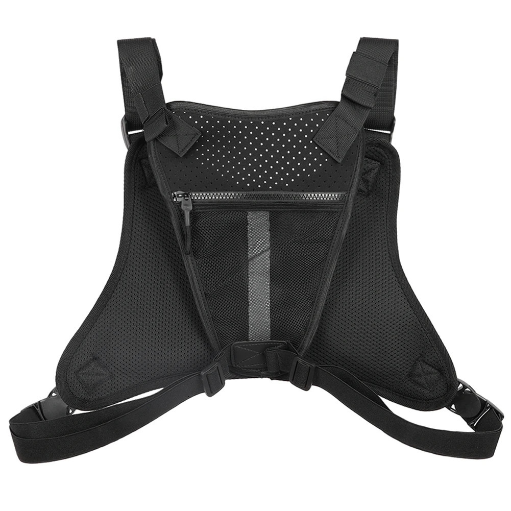 Ship from US Water Resistant Sports Chest Bag Mens Reflective Front Pack For Workouts Running Cycling With BuiltIn Phone Holder 250227FBB