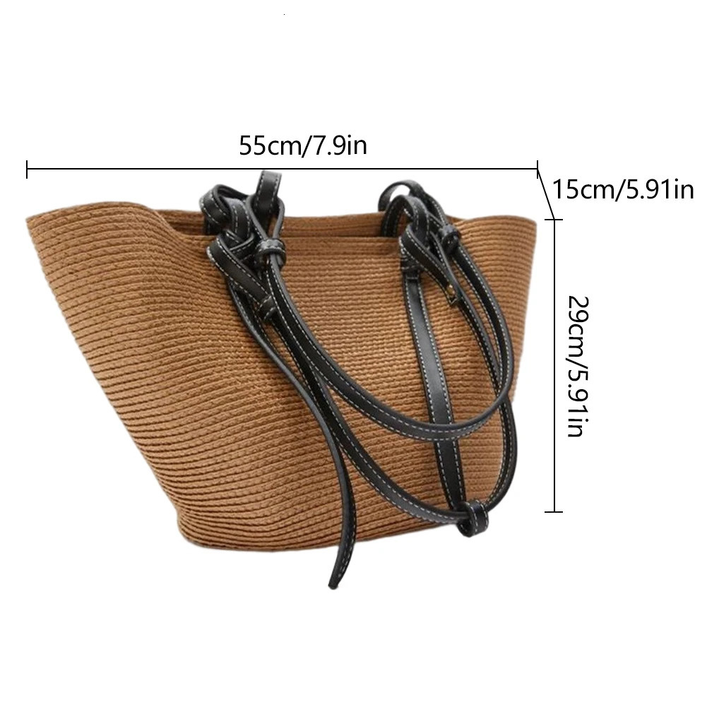 Ship from US Composite shoulder bag PP woven womens large capacity pillow cross body breathable and durable scratch party 250227FBB