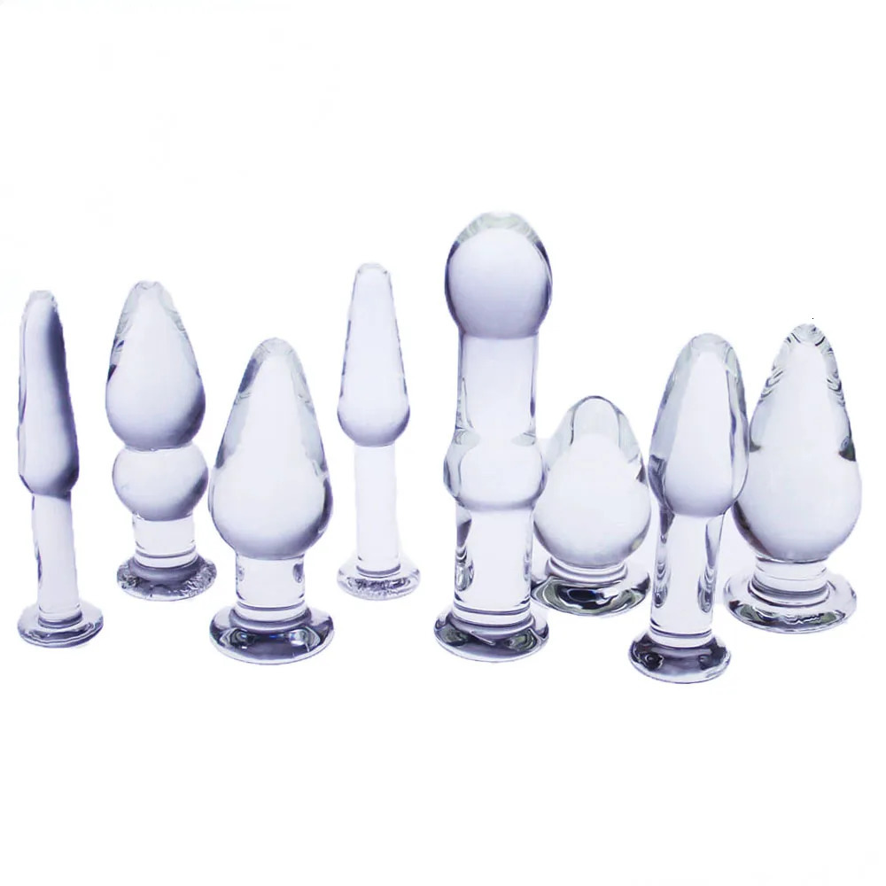 8types Sensual Glass Anal Beads for Women Fancy Butt Squirt Tails Export Anus Experience Fantasy Enthusiasts Sex Toys Lesbian 250227