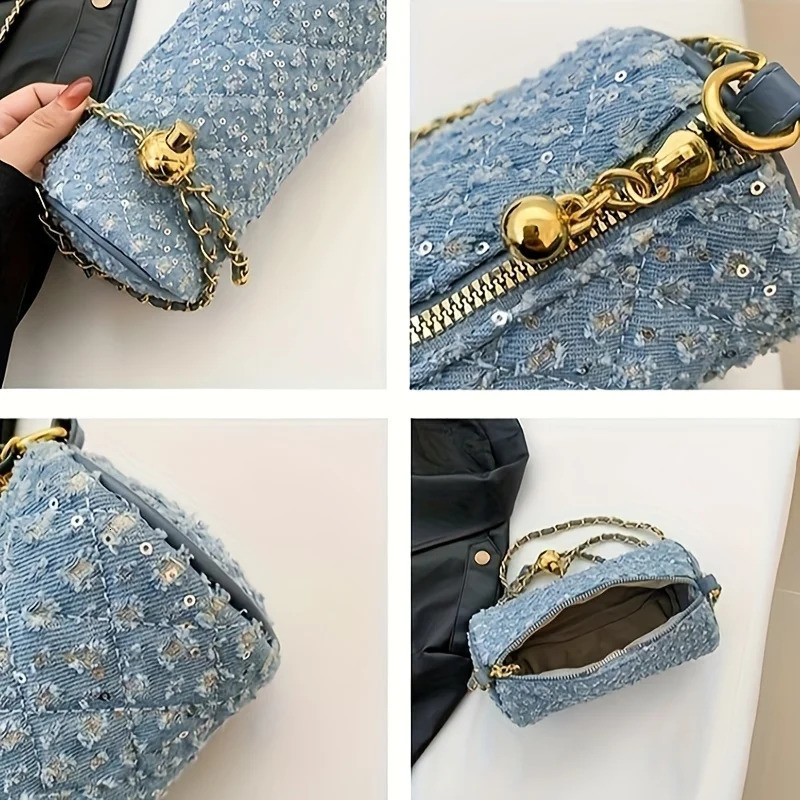 Ship from US Womens cylindrical bag shoulder strap cross body wallet 250227FBB