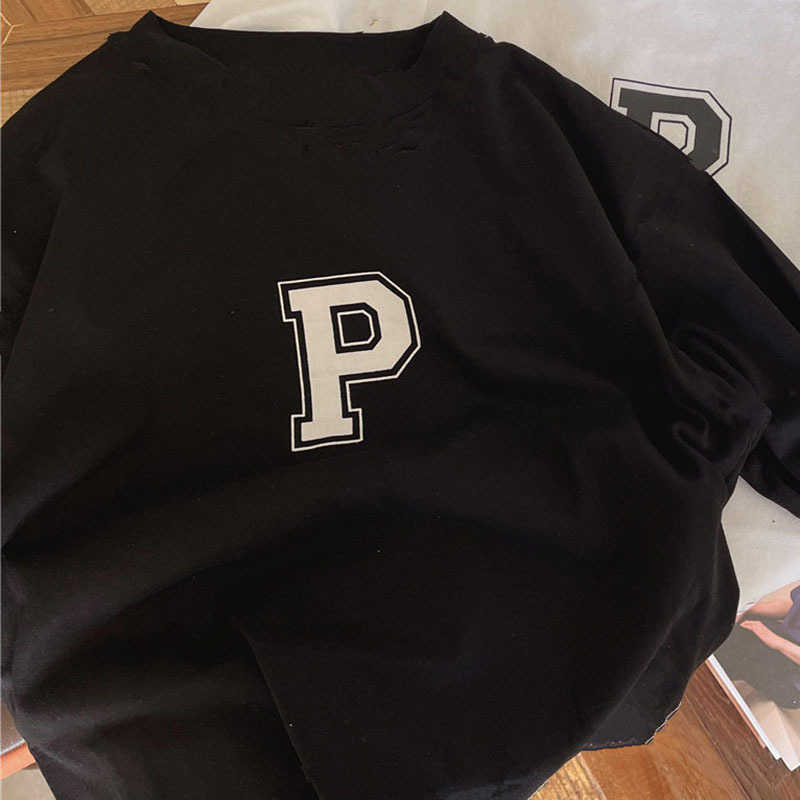 T-shirts Cotton boys T-shirt long sleeved autumn clothes childrens letter printed top womens baby base shirt spring and autumn childrens clothingY2502
