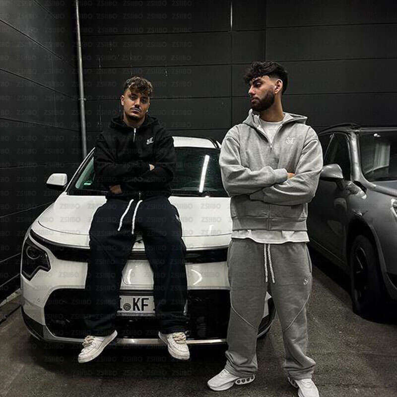 Autumn Winter Fashion Simple and Personalized Daily Letter Embroidery Zipper Pocket Long Sleeve Hoodie Top