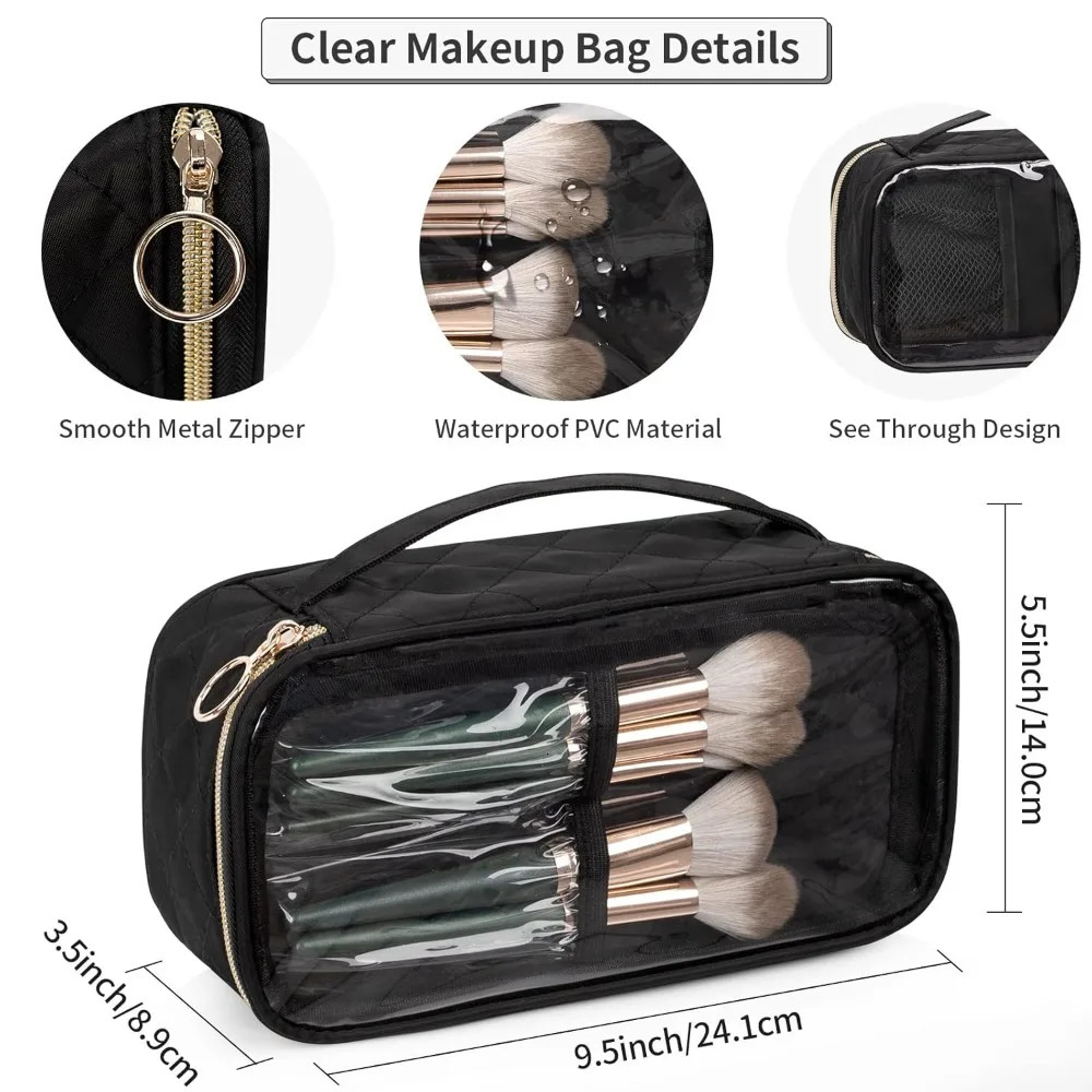 Ship from US Clear Cosmetic BagsPortable Storage Organization BagsTravel BagsCute Bags 250227FBB