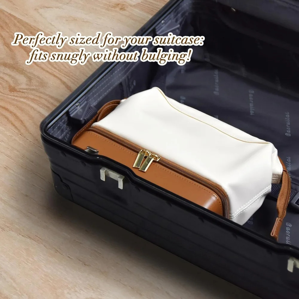 Ship from US Cosmetic Bag With Mirror Multifunctional Travel Jewelry Rack Organizer Portable 250227FBB