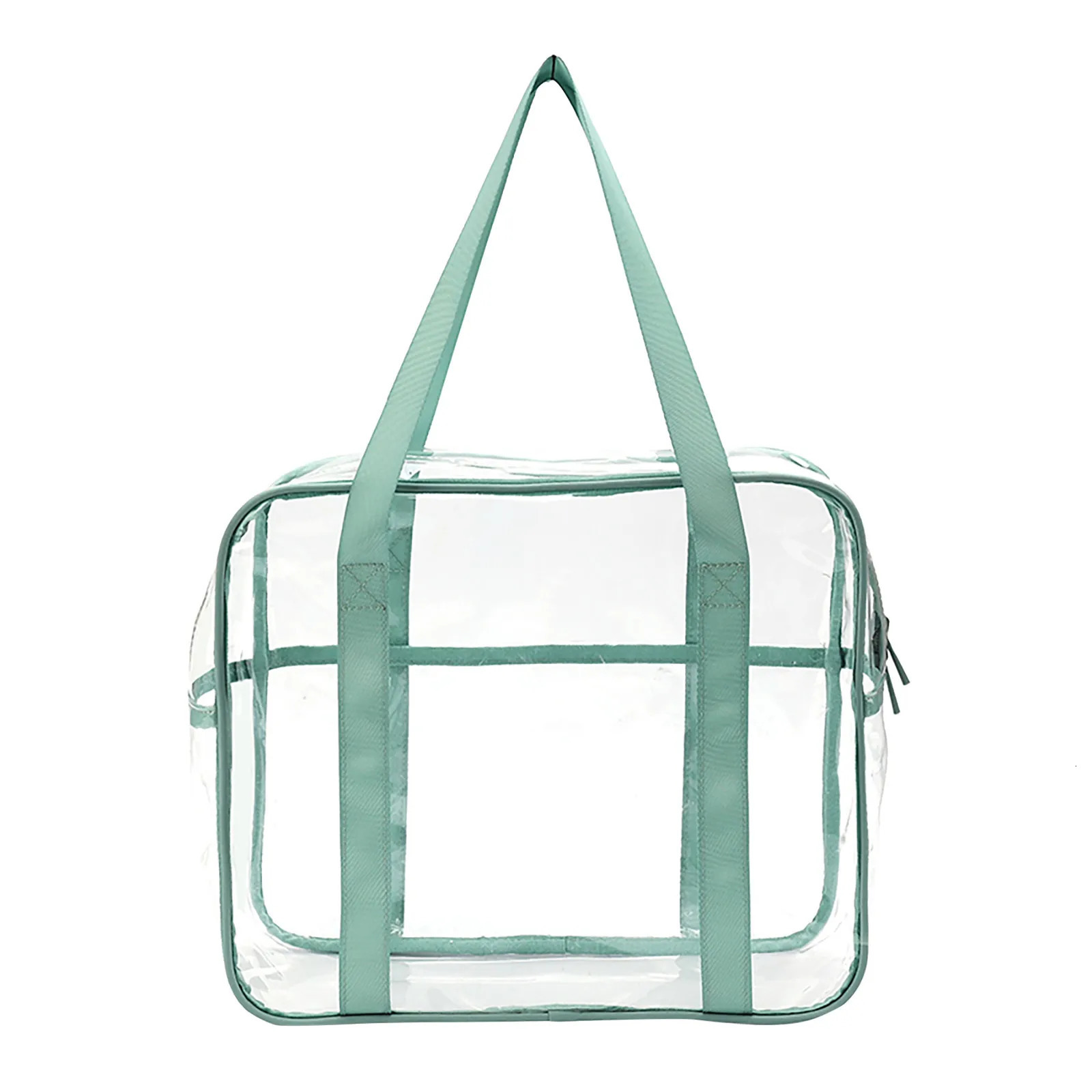 Ship from US Tote Bag For School Work Pvc Toiletries Handbag Multifunctional Womens Storage Shoulder Bags Cosmetic 250227FBB